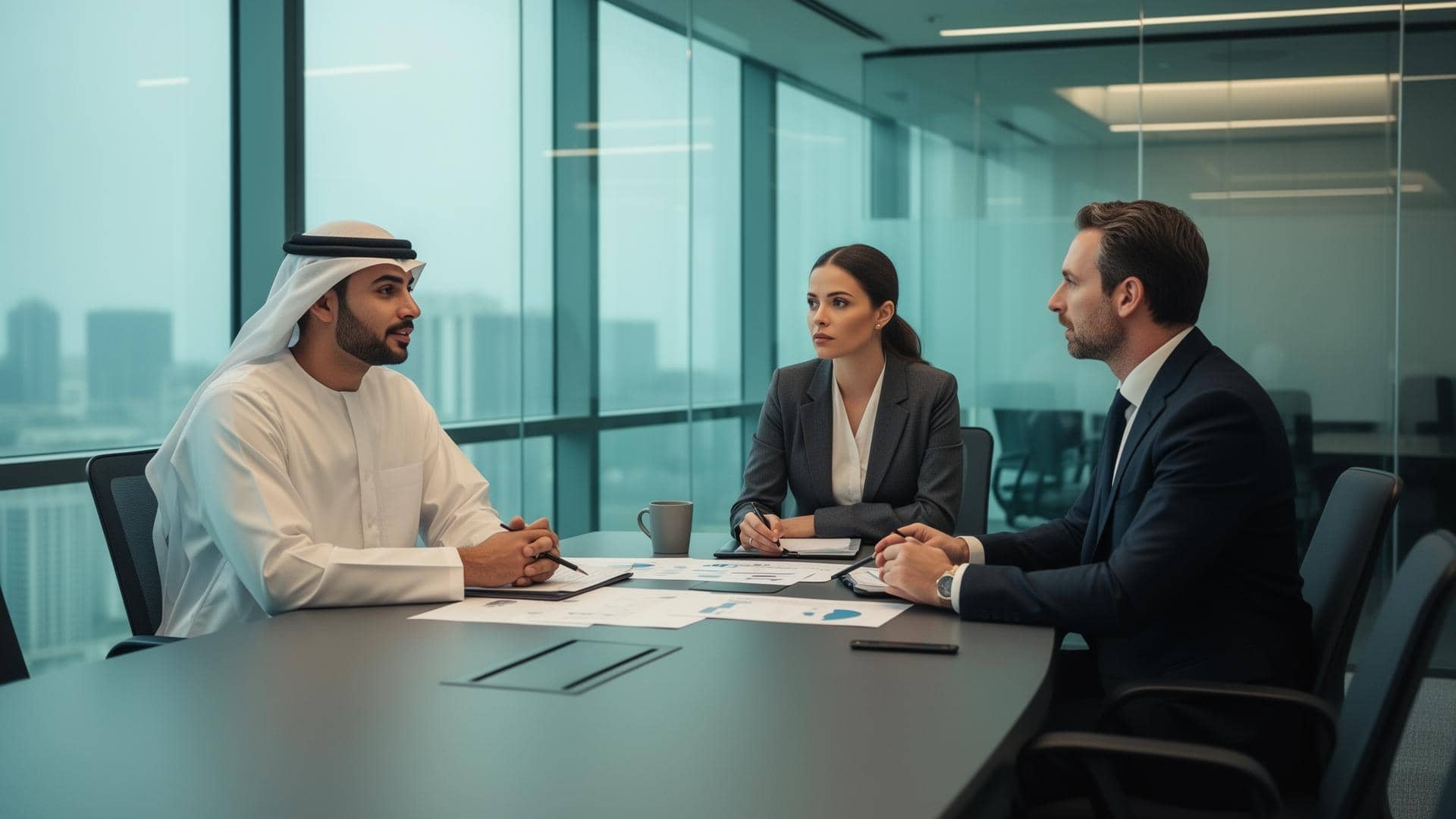 Telecom engineers inspecting tower equipment